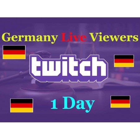 Buy Twitch Germany Live Viewers 1 Day | Instant Delivery - Guaranteed