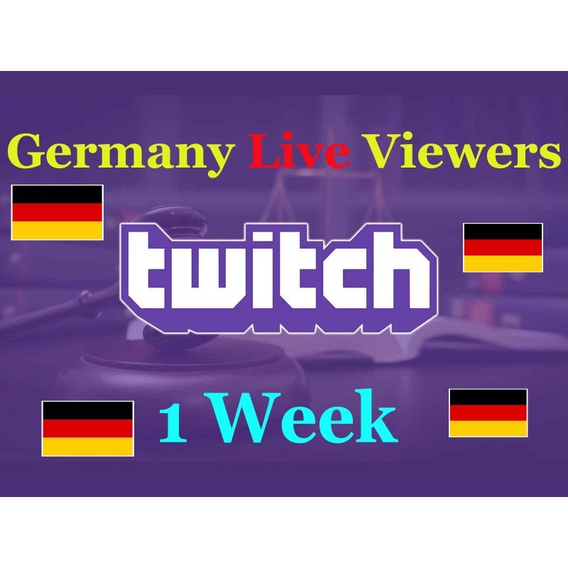 Buy Twitch Germany Live Viewers 1 Week | Instant Delivery - Guaranteed