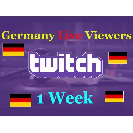 Buy Twitch Germany Live Viewers 1 Week | Instant Delivery - Guaranteed