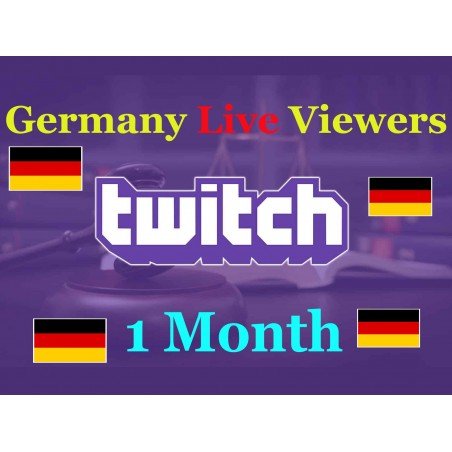 Buy Twitch Germany Live Viewers 1 Month | Instant - Guaranteed