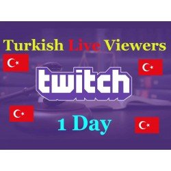 Acheter des téléspectateurs turcs pour LIVE Twitch 1 jour