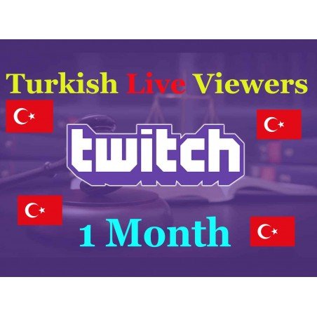 Buy Twitch Turkish Live Viewers 1 Month | Instant - Guaranteed
