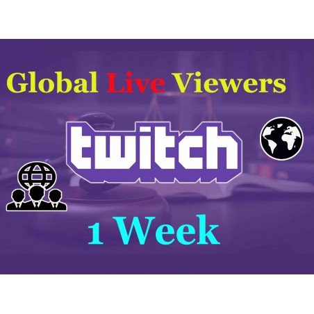 Acheter des viewers mondiaux pour Twitch Live 1 semaine